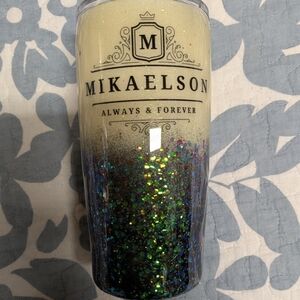 Glitter Bath & Body Bottle - Black and Gold